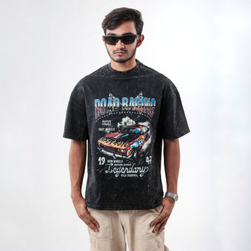 ROAD RACING EDDITION PREMIUM ACID WASH OVERSIZED TEES