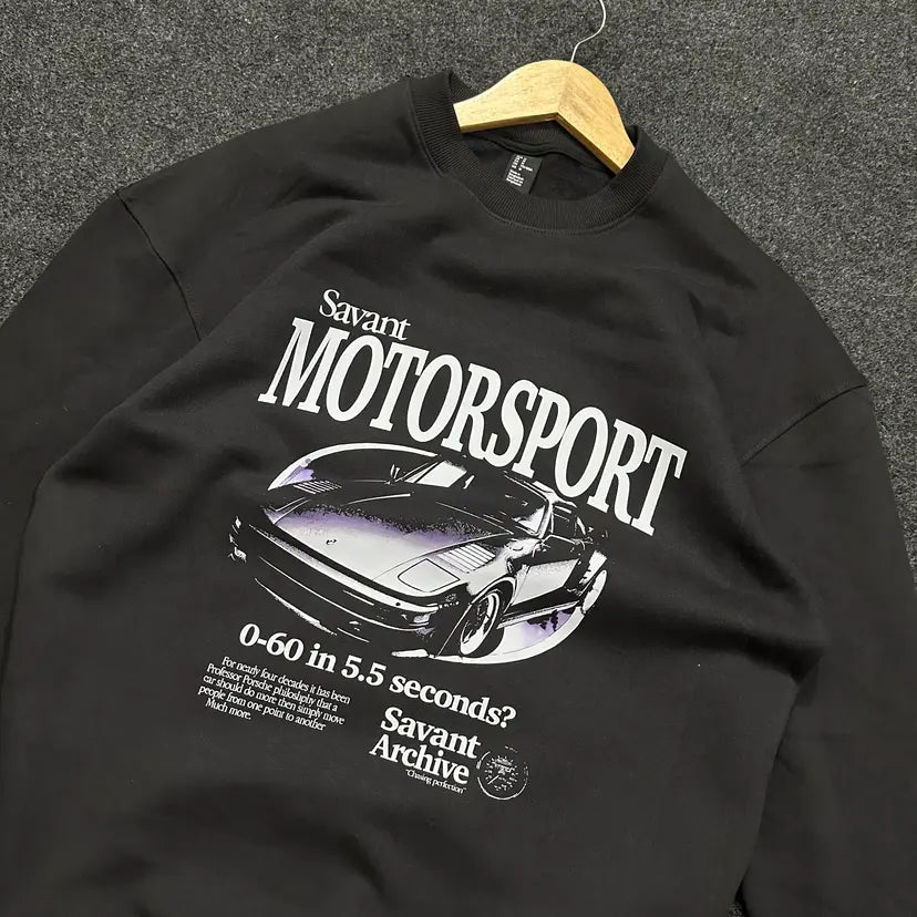 MOTOSPOT PREMIUM OVERSIZED BLACK SWEATSHIRT