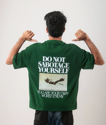 SABOTAGE DROP TEE l BLACK l OFF WHITE l GREEN