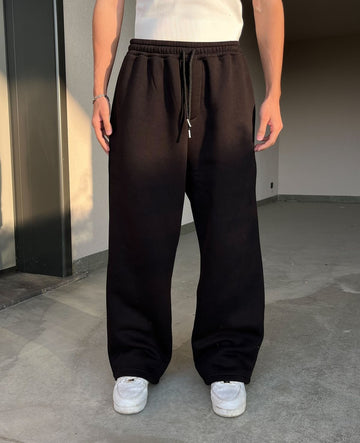 BLACK SOLID BAGGY PANT