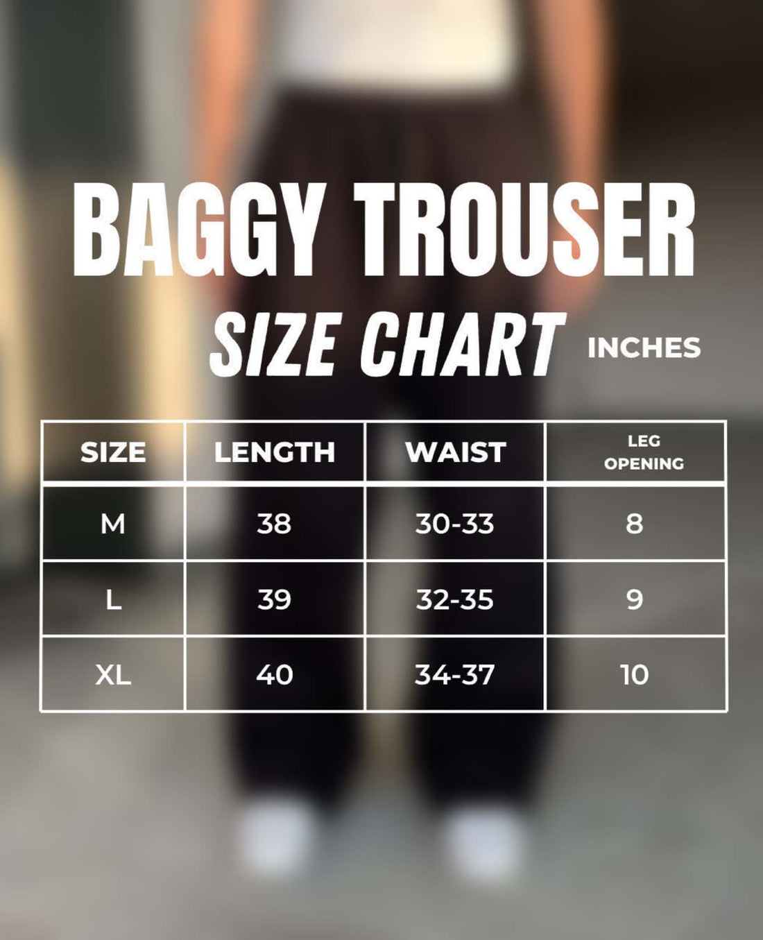 BLACK SOLID BAGGY PANT