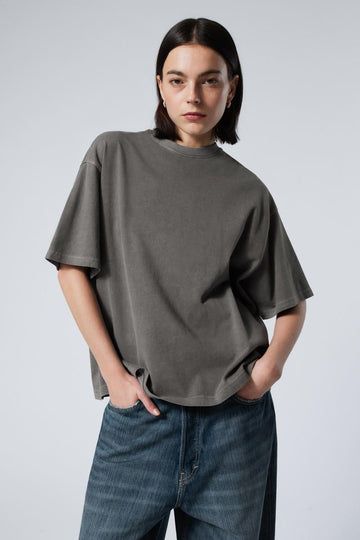 Solid oversized tshirt / Silver