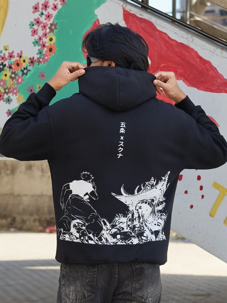 GOJO PREMIUM OVERSIZED BLACK  HOODIE