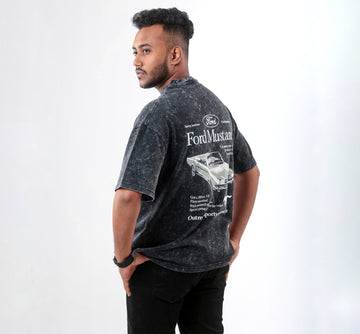 FORD MUSTANG EDDITION ACID WASH PREMIUM DROP TEE