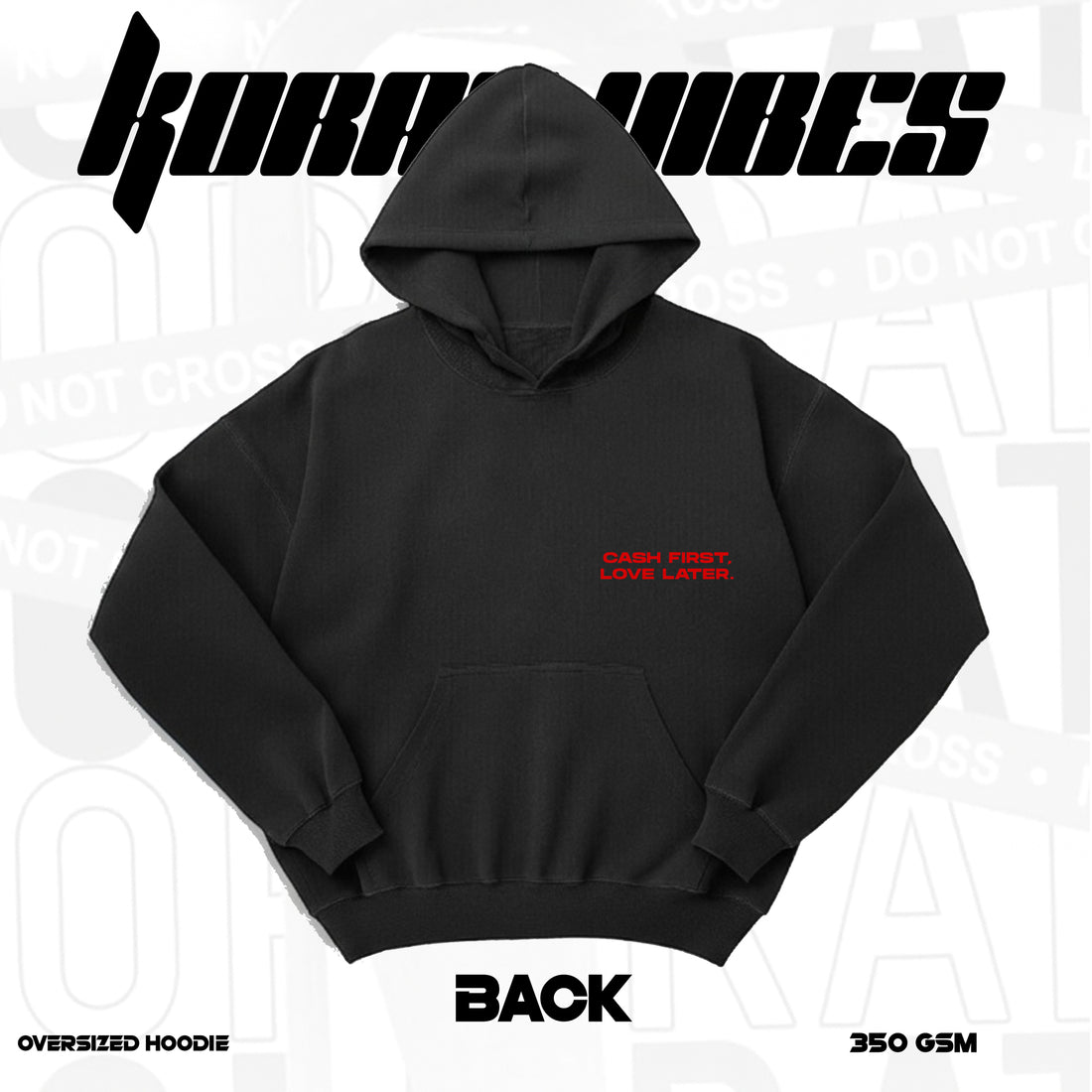 BLACK ADDITION PREMIUM OVERSIZED  HOODIE