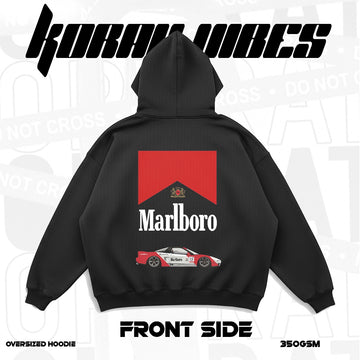 MARLBORO BLACK OVERSIZED HOODIE